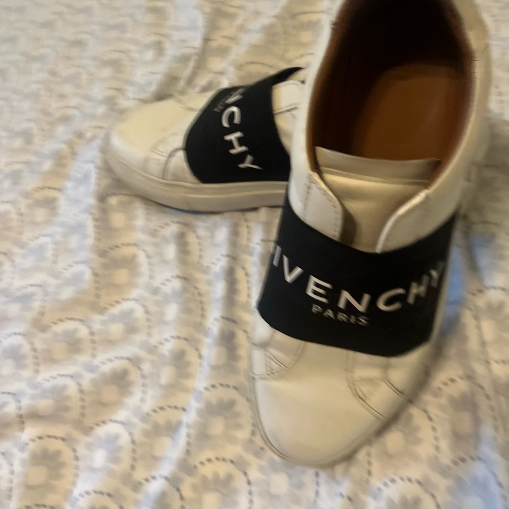 Givenchy White Sneakers with Black Strap